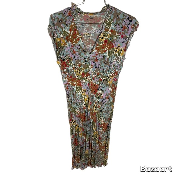 Fossil Dresses & Skirts - Fossil Vibrant Floral Print Bias Cut Midi Dress​